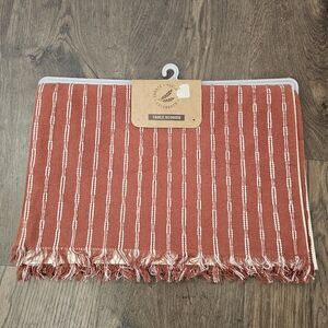 New Terracotta Fringe Table Runner
